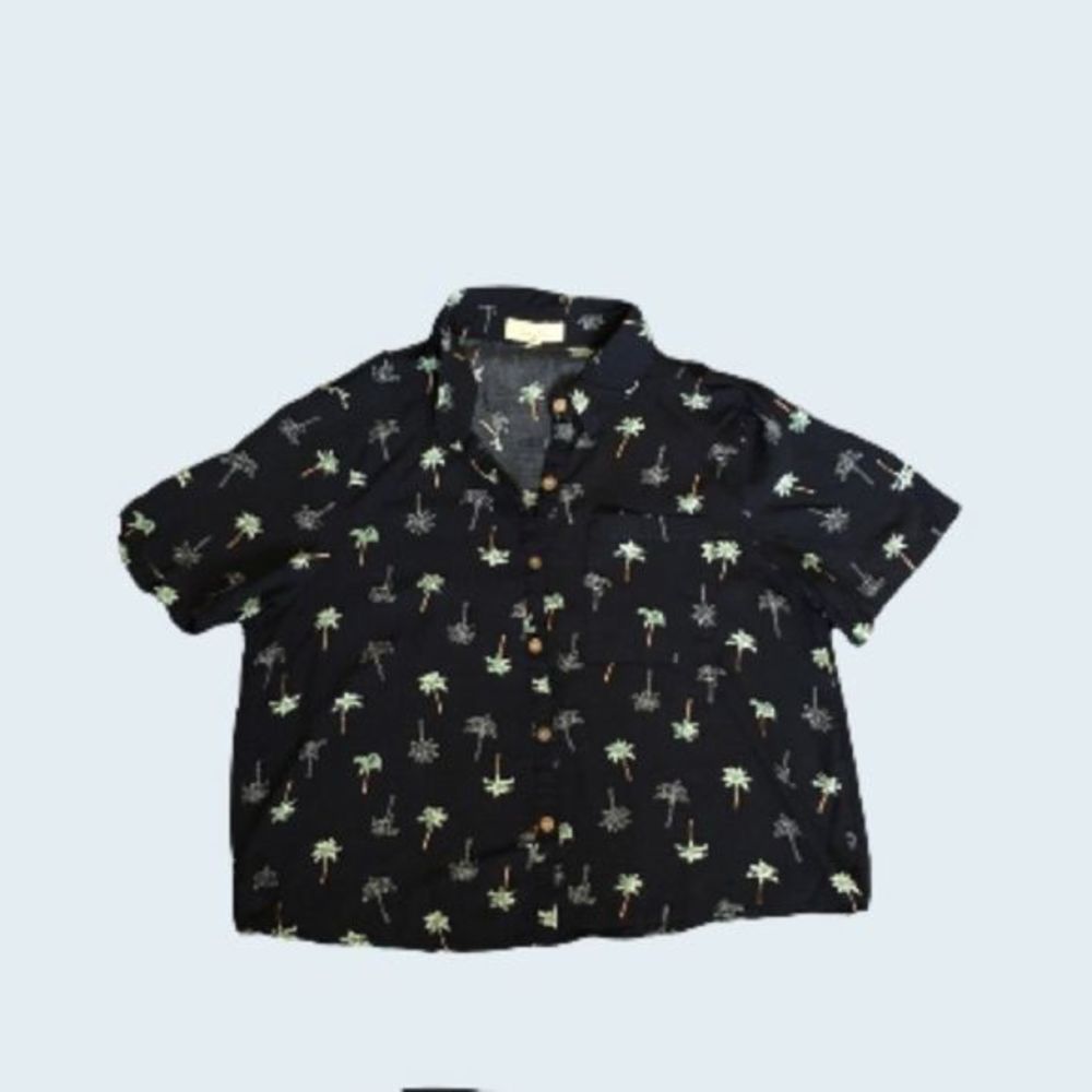 Love Notes Cropped Palm Tree Tee Small
